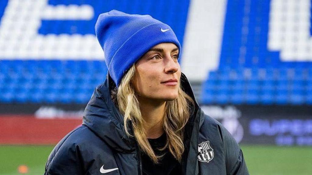 Alexia Putellas antes de un partido