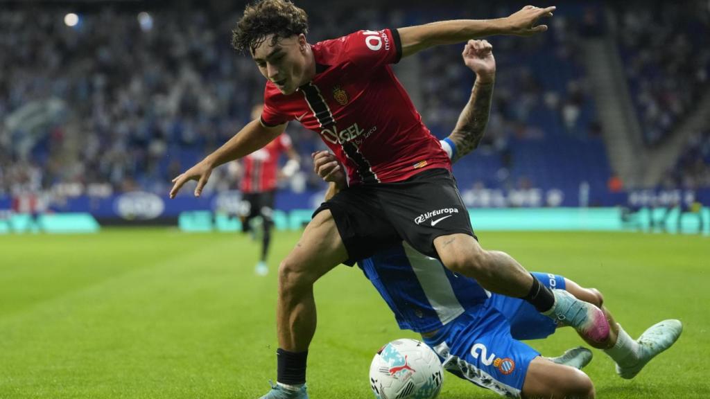 Jan Virgili durante el Espanyol-Mallorca