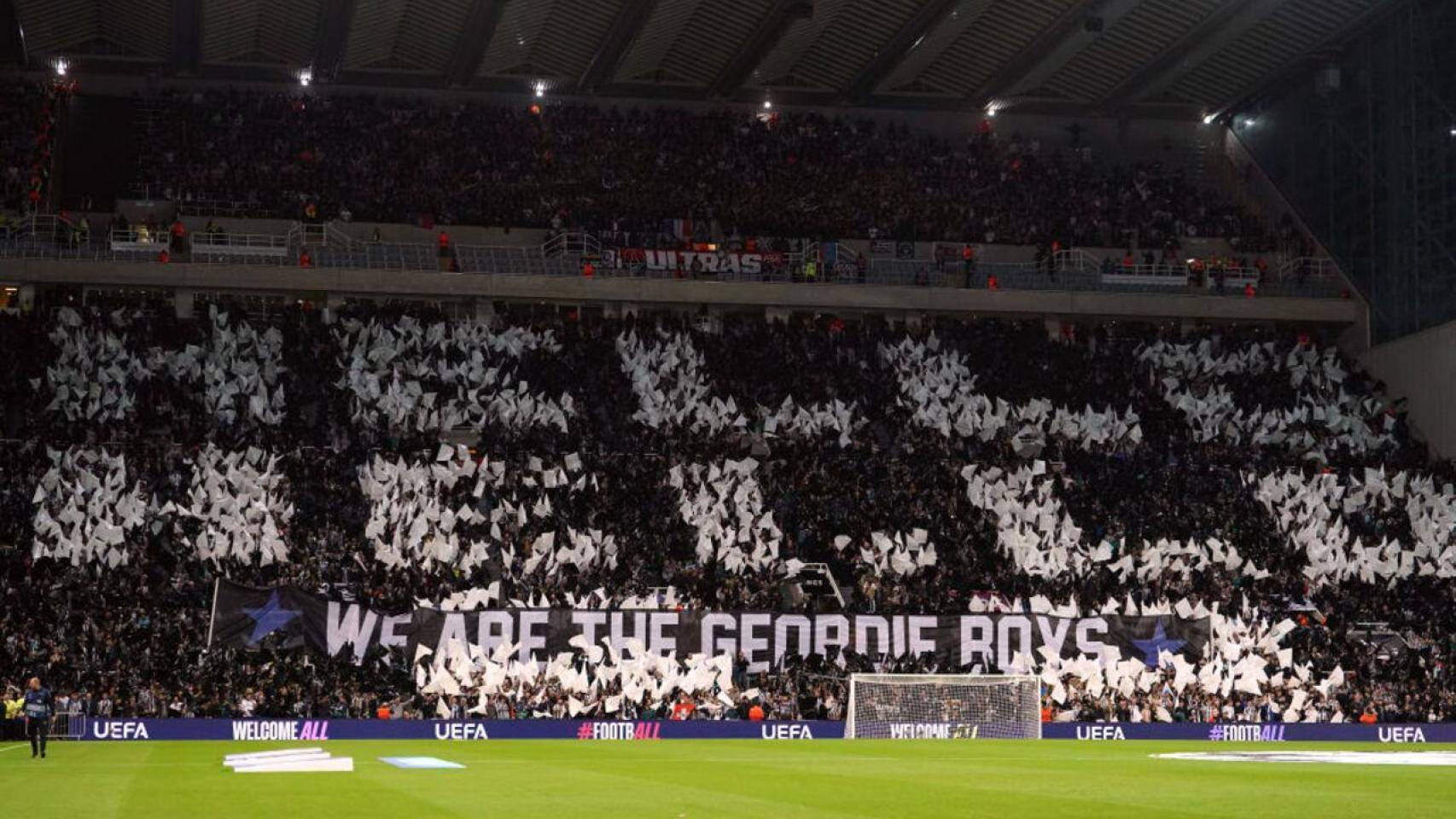 Aficionados del Newcastle en Saint James Park