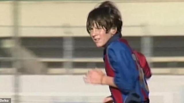 Leo Messi en la Masía del Barça