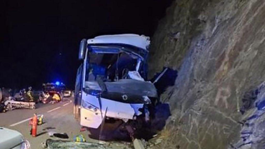 El bus accidentado en Francia