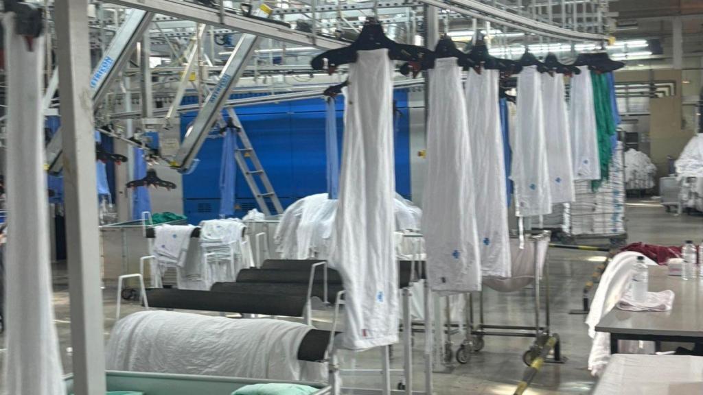 Interior de la lavandería del Hospital de Bellvitge