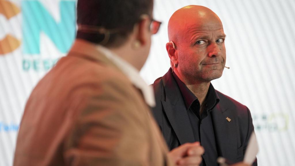 Xavier Vilajoana, presidente de APCE, en una mesa del BCN Desperta!