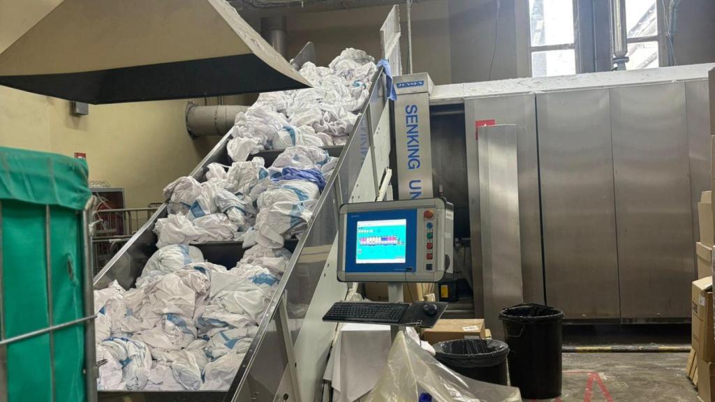 Interior de la lavandería del Hospital de Bellvitge