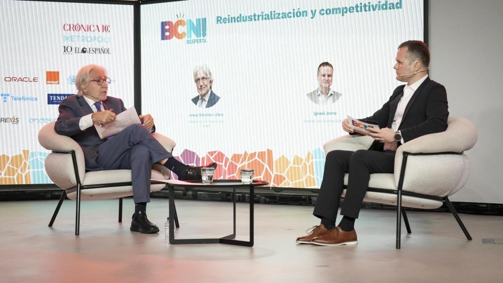 Josep Sánchez Llibre, presidente de Foment, e Ignasi Jorro, director de Crónica Global