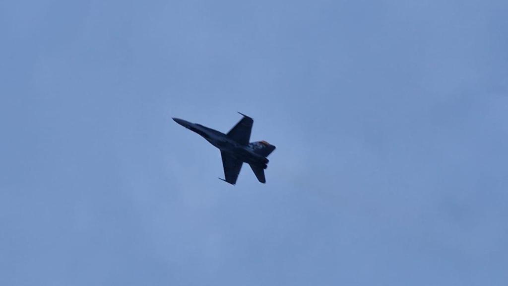 Uno de los aviones que intervinieron en la exhibición en Salou