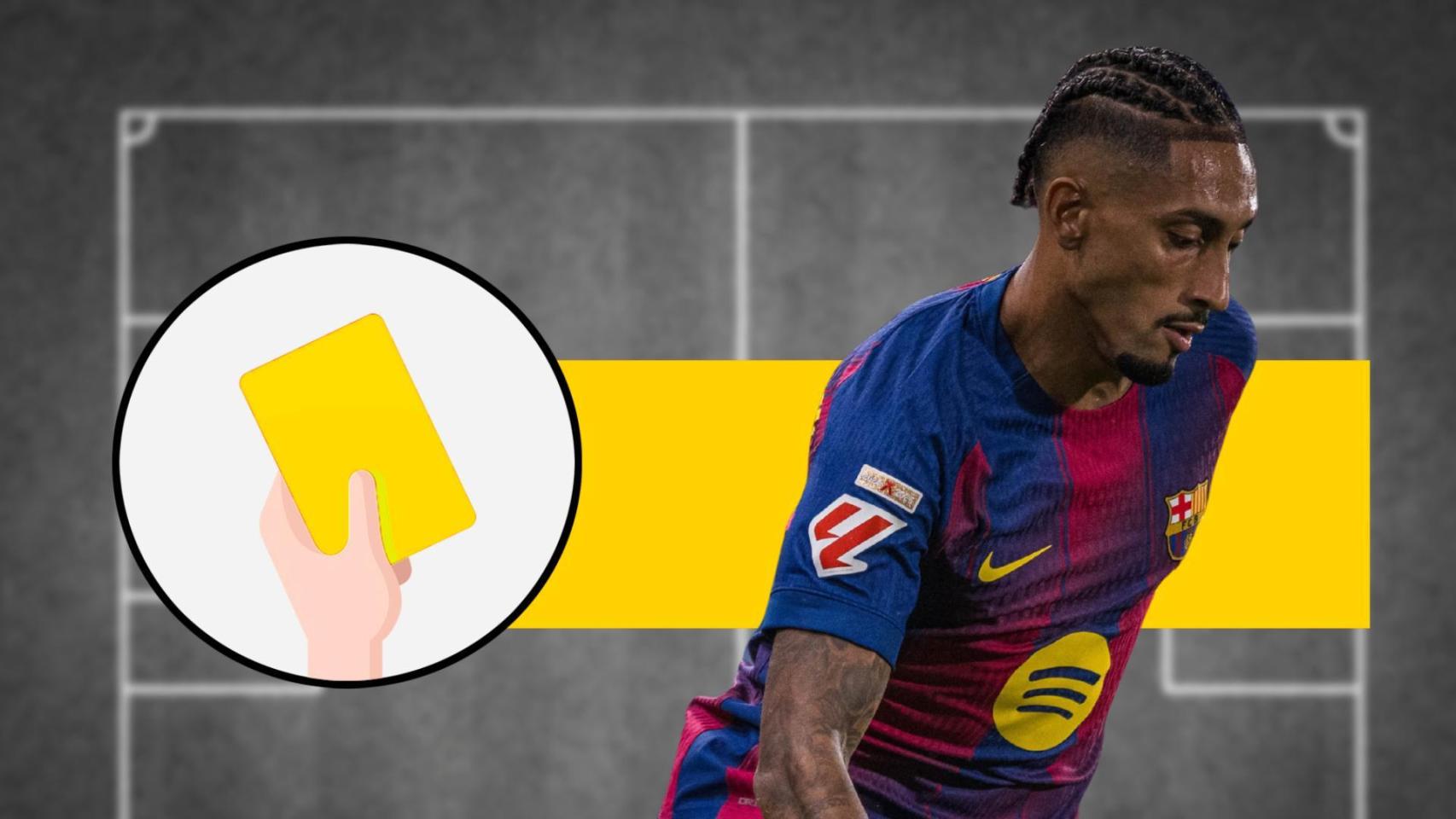 La tarjeta amarilla del Barça-Getafe para Raphinha