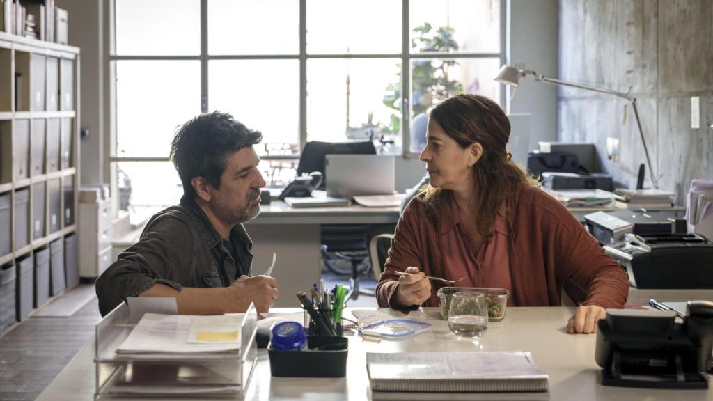 Cesc Gay y Nora Navas durante el rodaje de 'Mi amiga Eva'