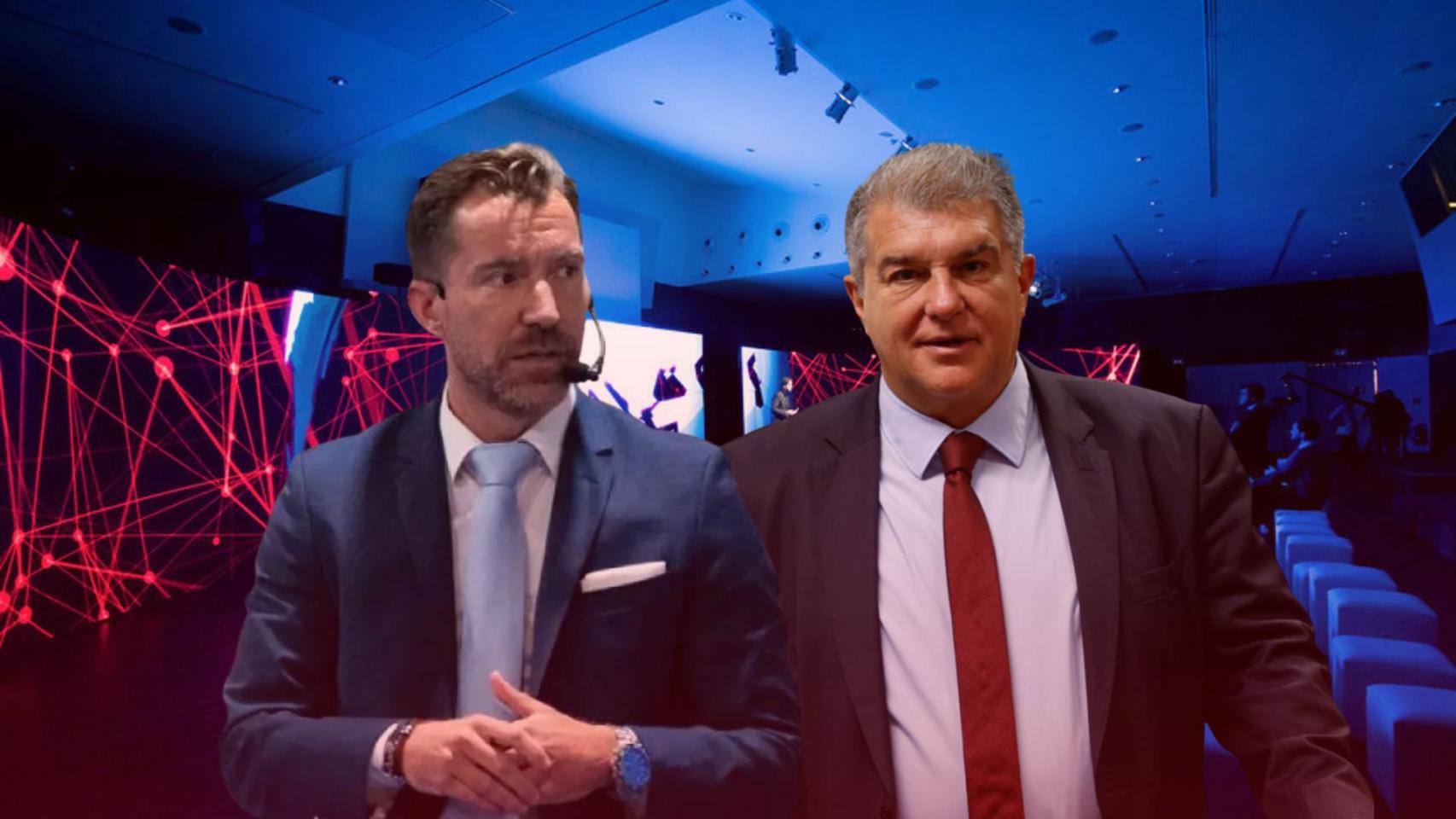 Marc Ciria y Joan Laporta, en un fotomontaje