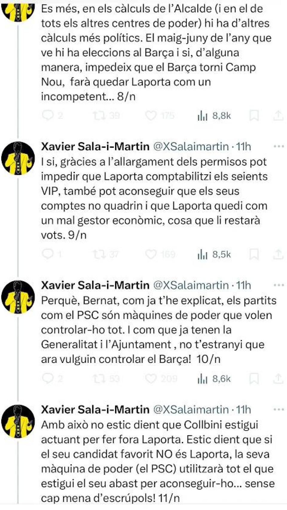 Tuits de Xavier Sala Martin (4)