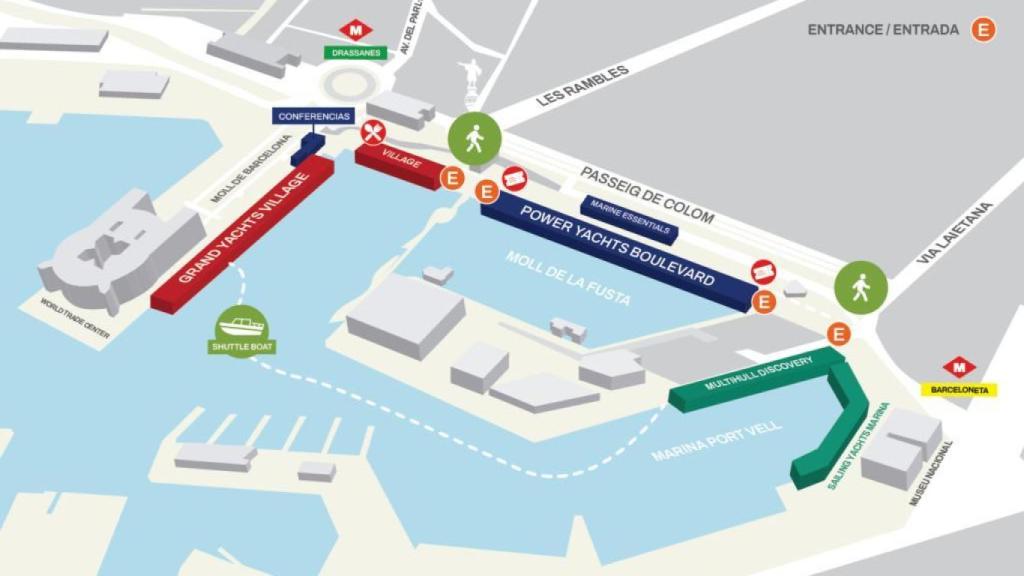 Mapa del salón Náutico