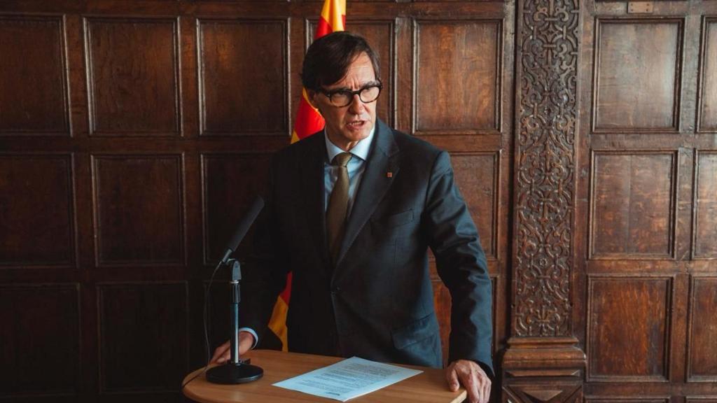 El 'president' Salvador Illa en la delegación del Govern en Londres el 25 de septiembre de 2025