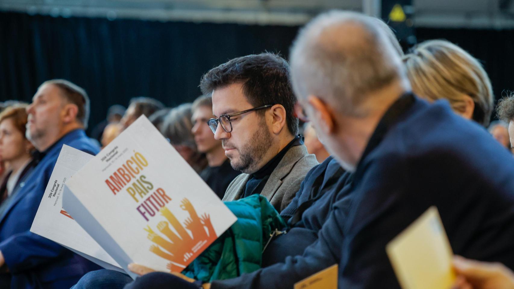 El expresidente de la Generalitat, Pere Aragonès, durante el 30º Congreso Nacional de Esquerra Republicana (ERC)