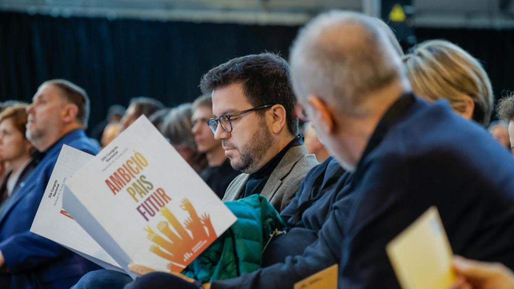 El expresidente de la Generalitat, Pere Aragonès, durante el 30º Congreso Nacional de Esquerra Republicana (ERC)
