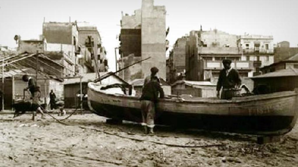 Pescadores de la Barceloneta en los años 30
