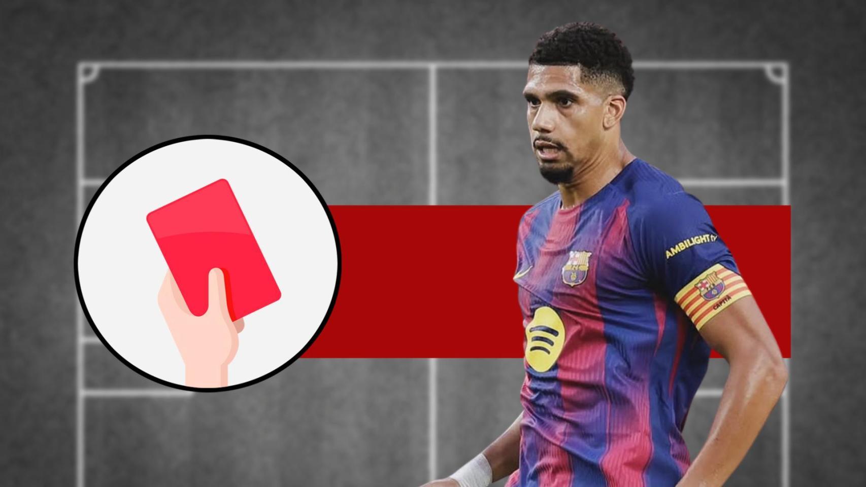 La tarjeta roja del Barça-Real Sociedad para Ronald Araujo