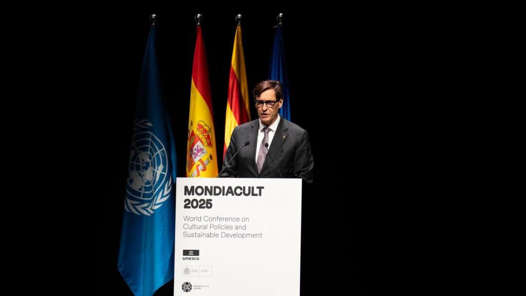 El presidente de la Generalitat, Salvador Illa, interviene en la inauguración del Mondiacult 2025 en Barcelona