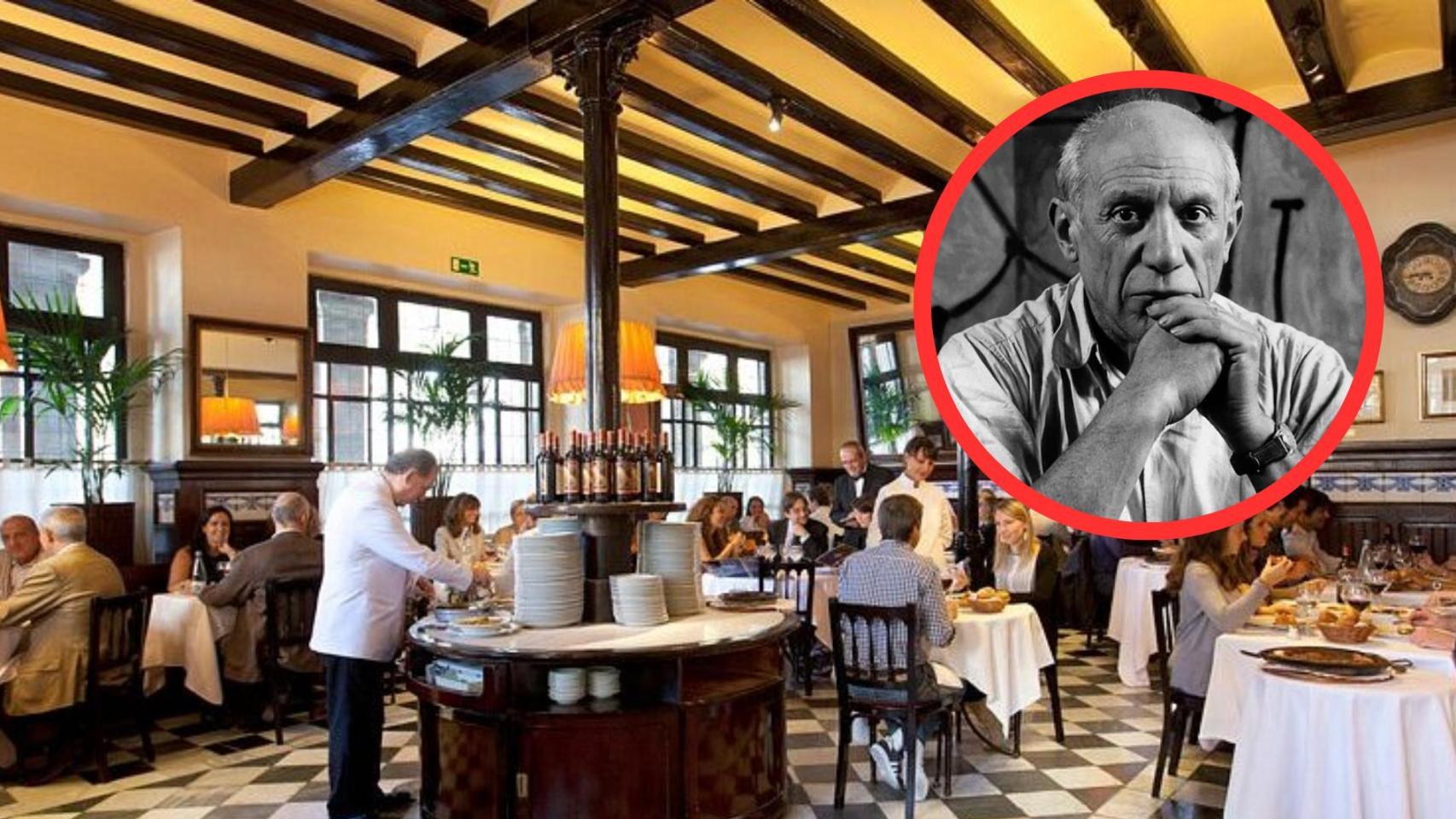 Pablo Picasso y restaurante 7 Portes