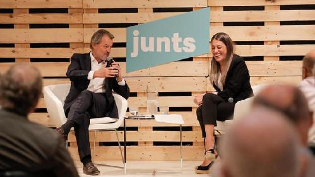 El expresident Artur Mas y la líder de Junts en Madrid, Míriam Nogueras