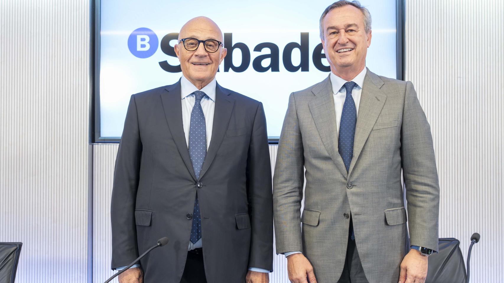 Josep Oliu y César González-Bueno, presidente y consejero delegado del Banco Sabadell