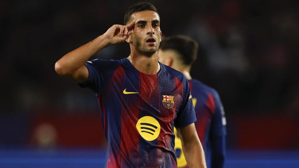 Ferran Torres fa la seva clàssica celebració al Barça-PSG