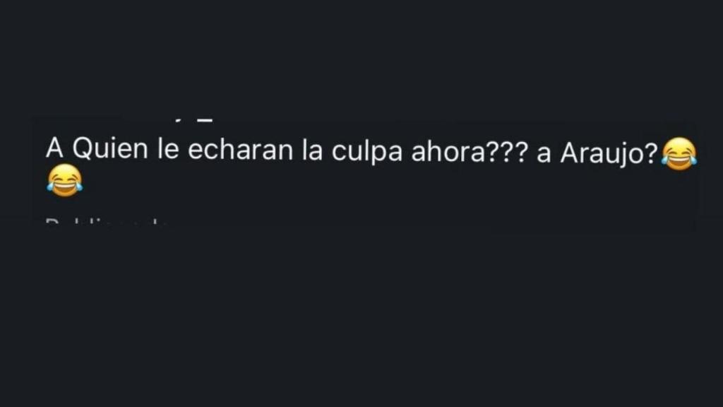 La storie de Maikel Araújo criticando a los aficionados culés por criticar a su hermano Ronald