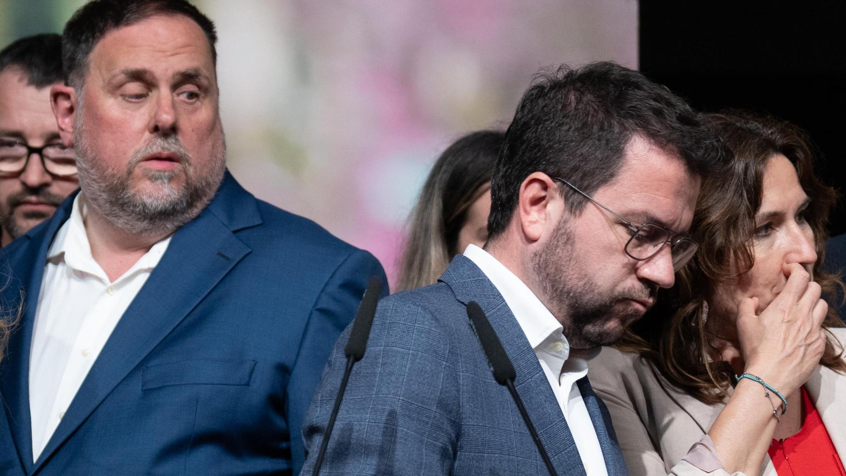 Oriol Junqueras y Pere Aragonès, en mayo de 2024