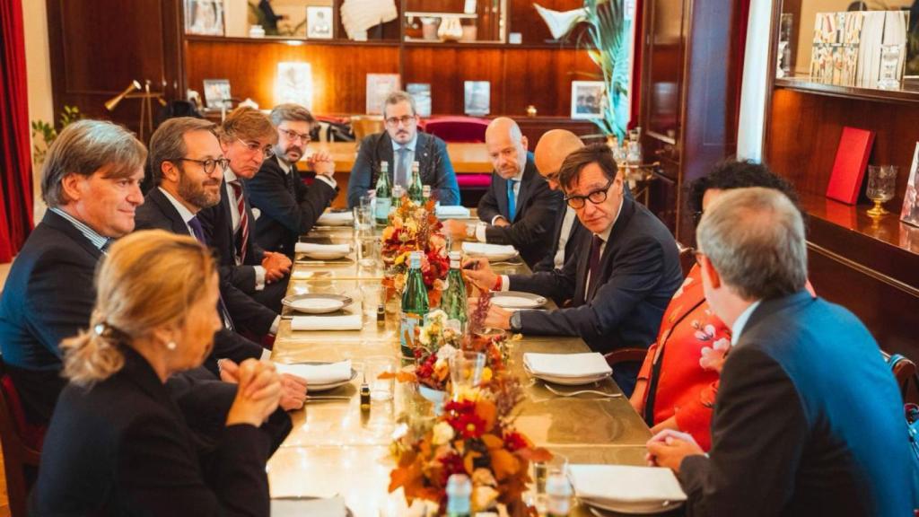 Encuentro de Salvador Illa con directivos catalanes de empresas italianas en Roma