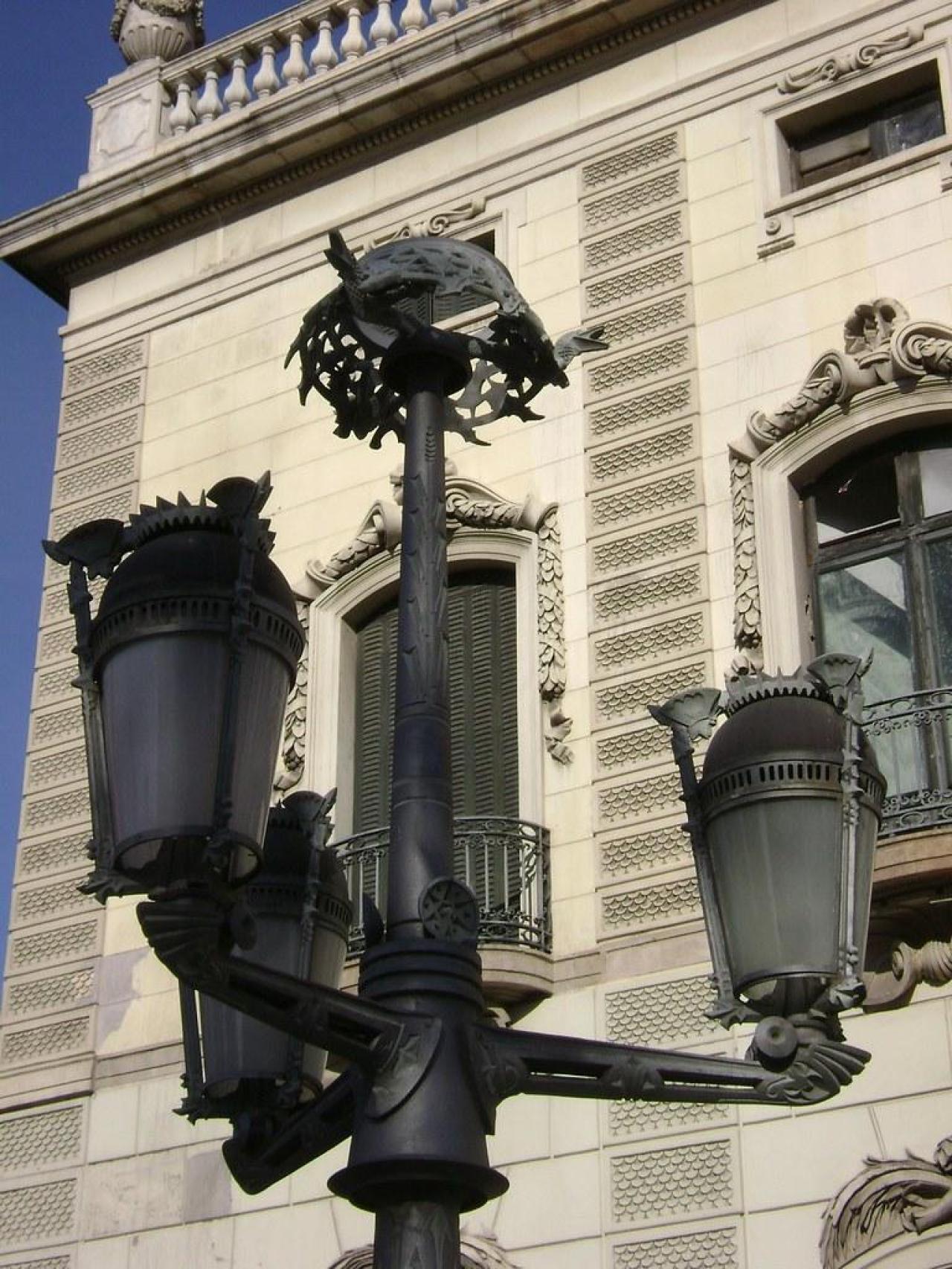 Una farola diseñada por Gaudí