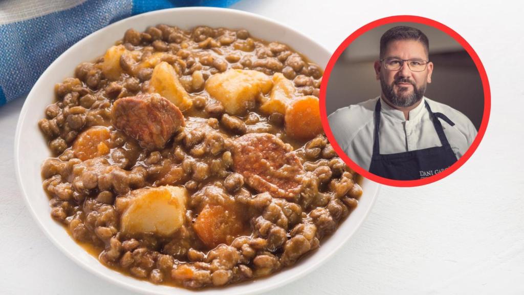 Dani García y plato de lentejas