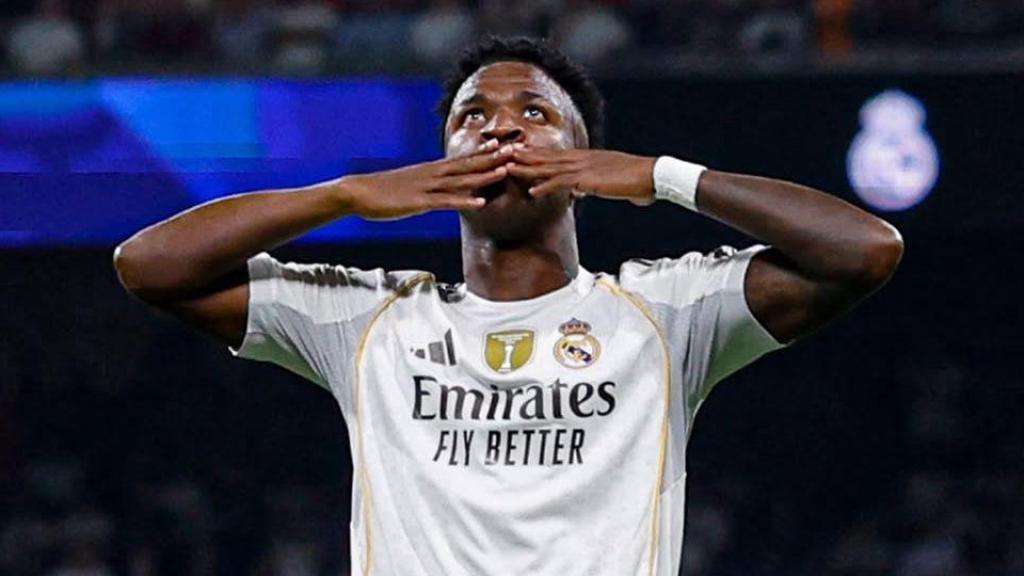 Vinicius Jr celebra su gol ante el Villarreal