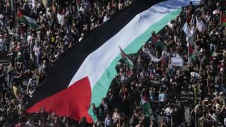 Manifestación convocada por más de 600 entidades y sindicatos en apoyo a Palestina