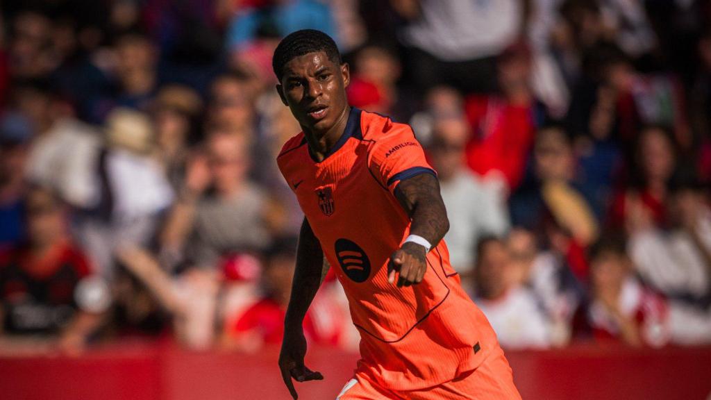 Marcus Rashford en el Sevilla-Barça