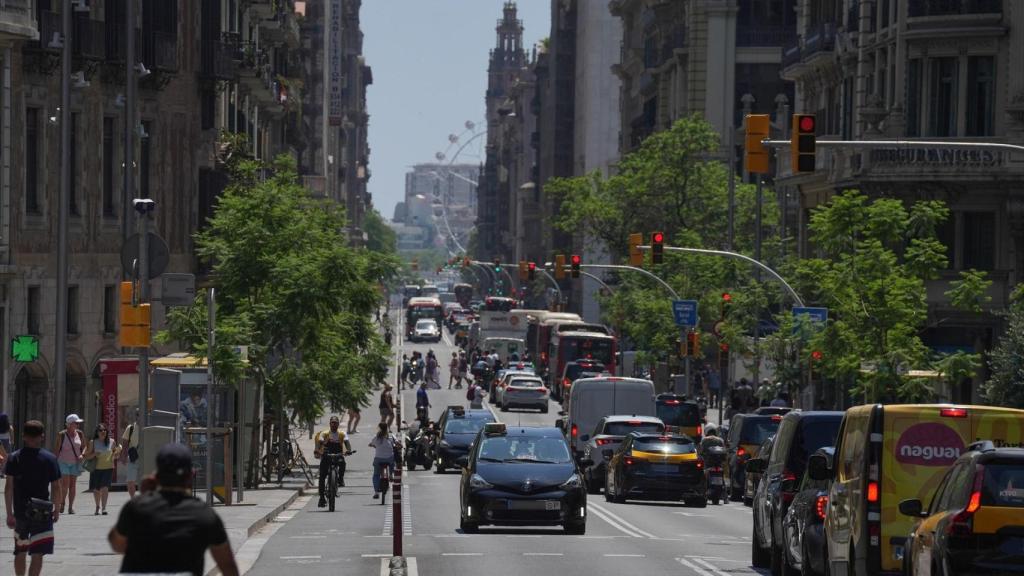 Estado de la Via Laietana actual tras la reforma iniciada en 2022