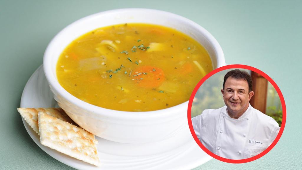 Martín Berasategui y caldo de pollo