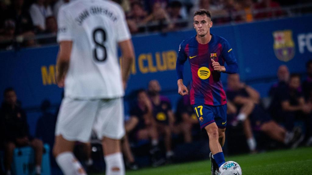 Marc Casadó, durante el Barça-Valencia