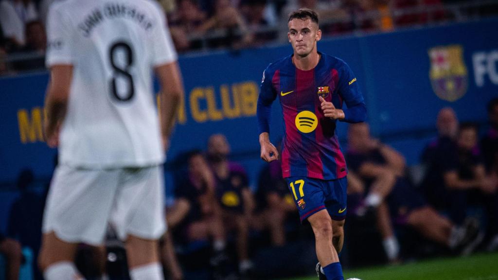 Marc Casadó, durante el Barça-Valencia