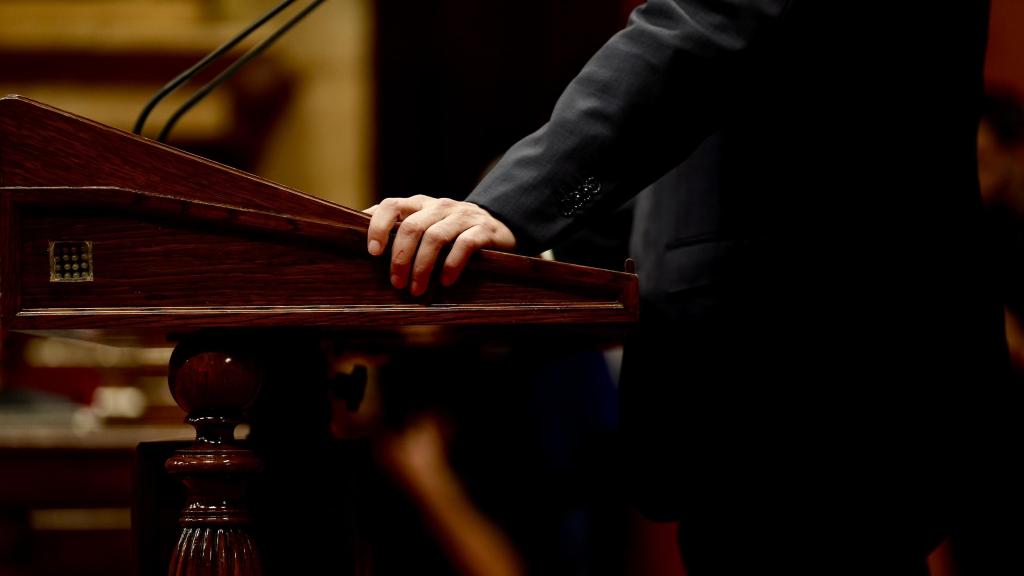Detalle de la intervención del 'president' Salvador Illa durante el Debate de Política General en el Parlament