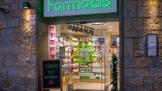 Entrada a una farmacia en Barcelona, Cataluña