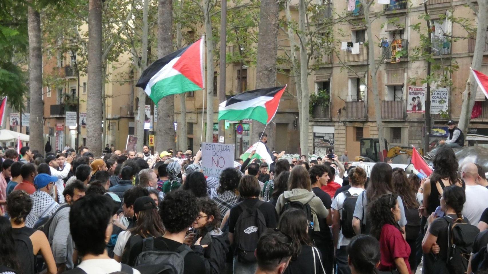 Manifestación a favor de Palestina en Barcelona