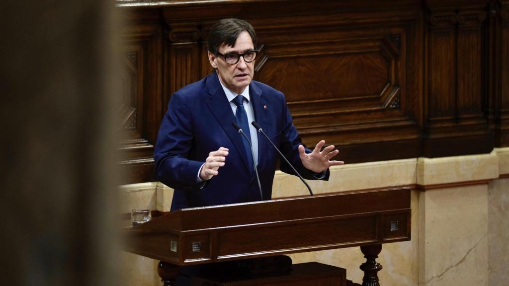 Salvador Illa, presidente de la Generalitat, en el segundo Debate de Política General al Govern del PSC en el Parlament
