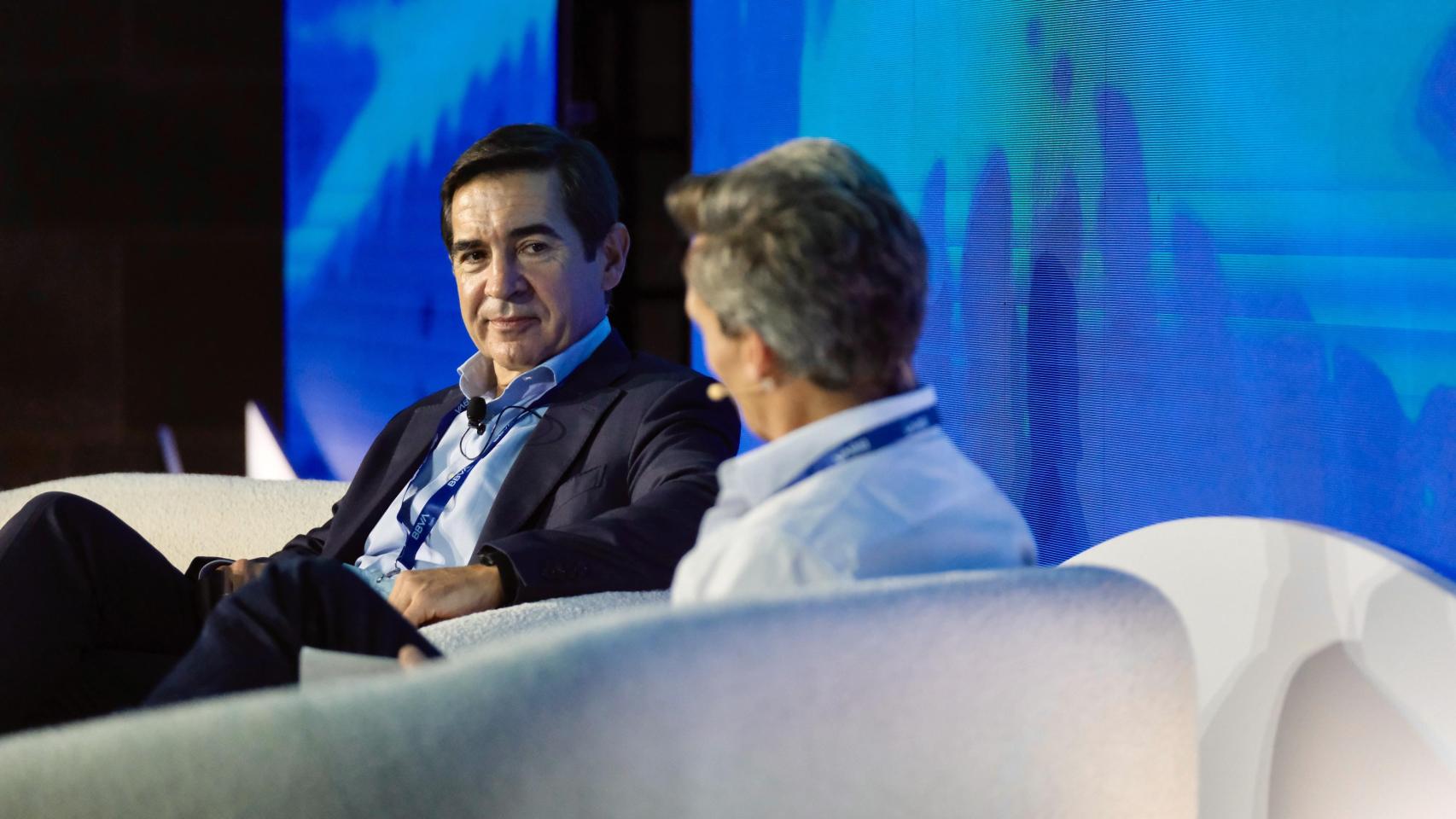 Carlos Torres, presidente de la entidad financiera, durante su intervención en el BBVA Spark Summit