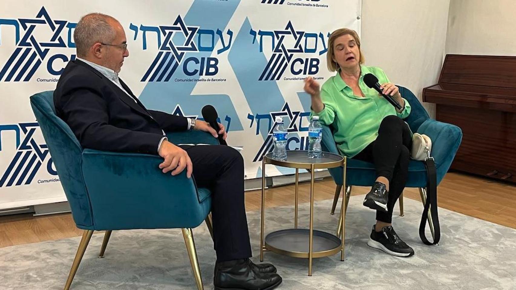 Pilar Rahola, en un acto de la Comunidad Israelita de Barcelona (CIB)