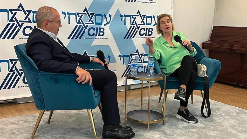 Pilar Rahola, en un acto de la Comunidad Israelita de Barcelona (CIB)