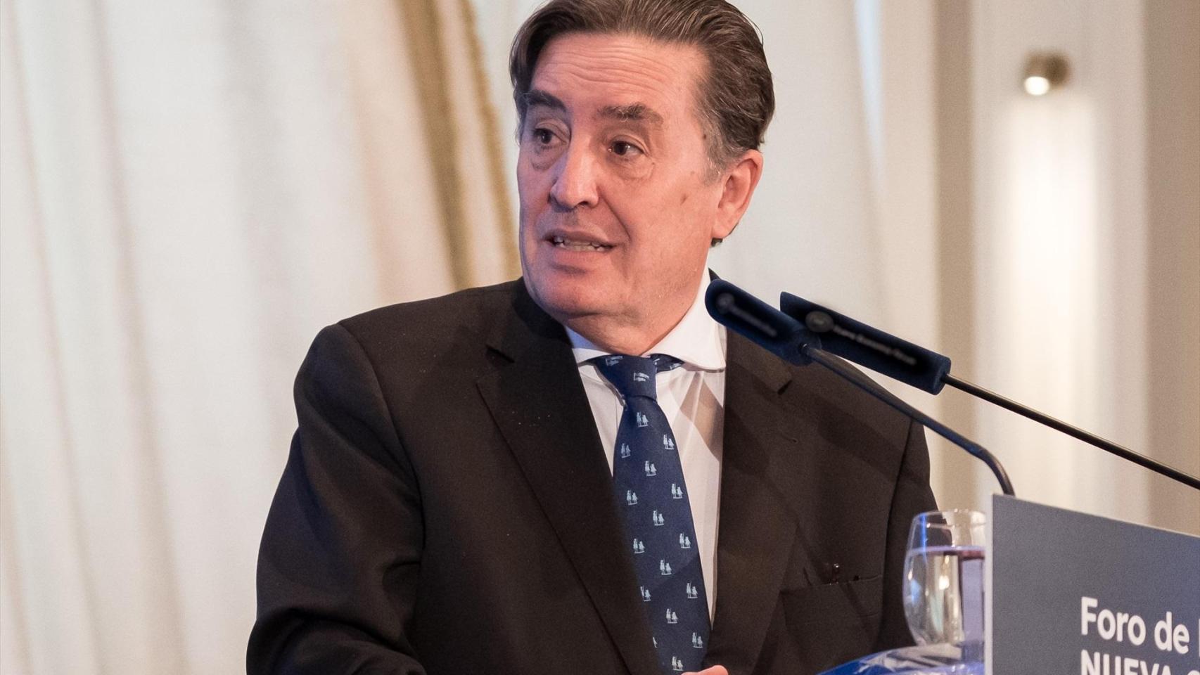 Luis García Montero, poeta y director del Instituto Cervantes, durante su intervención en el Foro Nueva Comunicación en el Hotel Mandarin Oriental Ritz