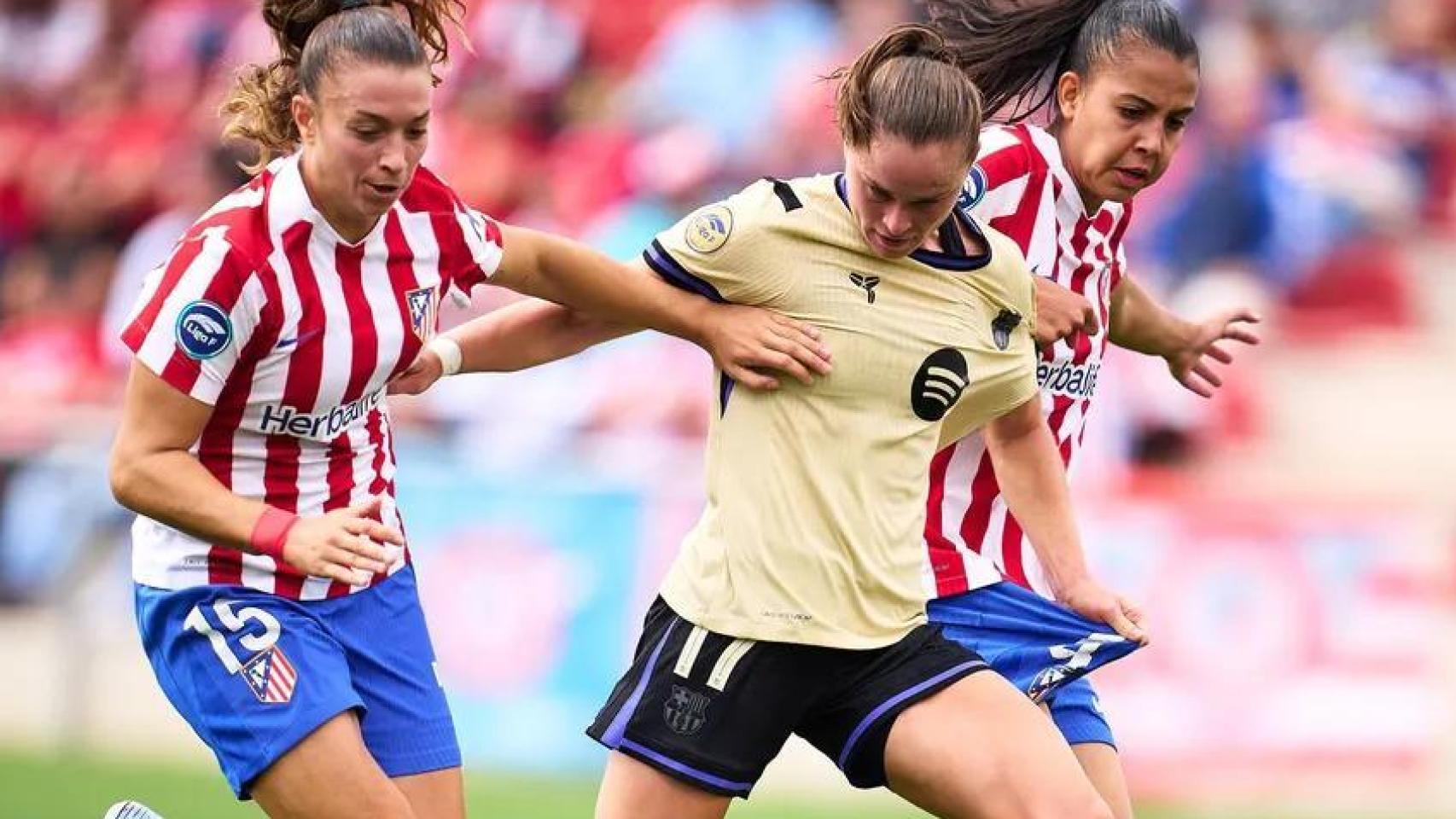 Ewa Pajor en el Atlético de Madrid-Barça Femenino