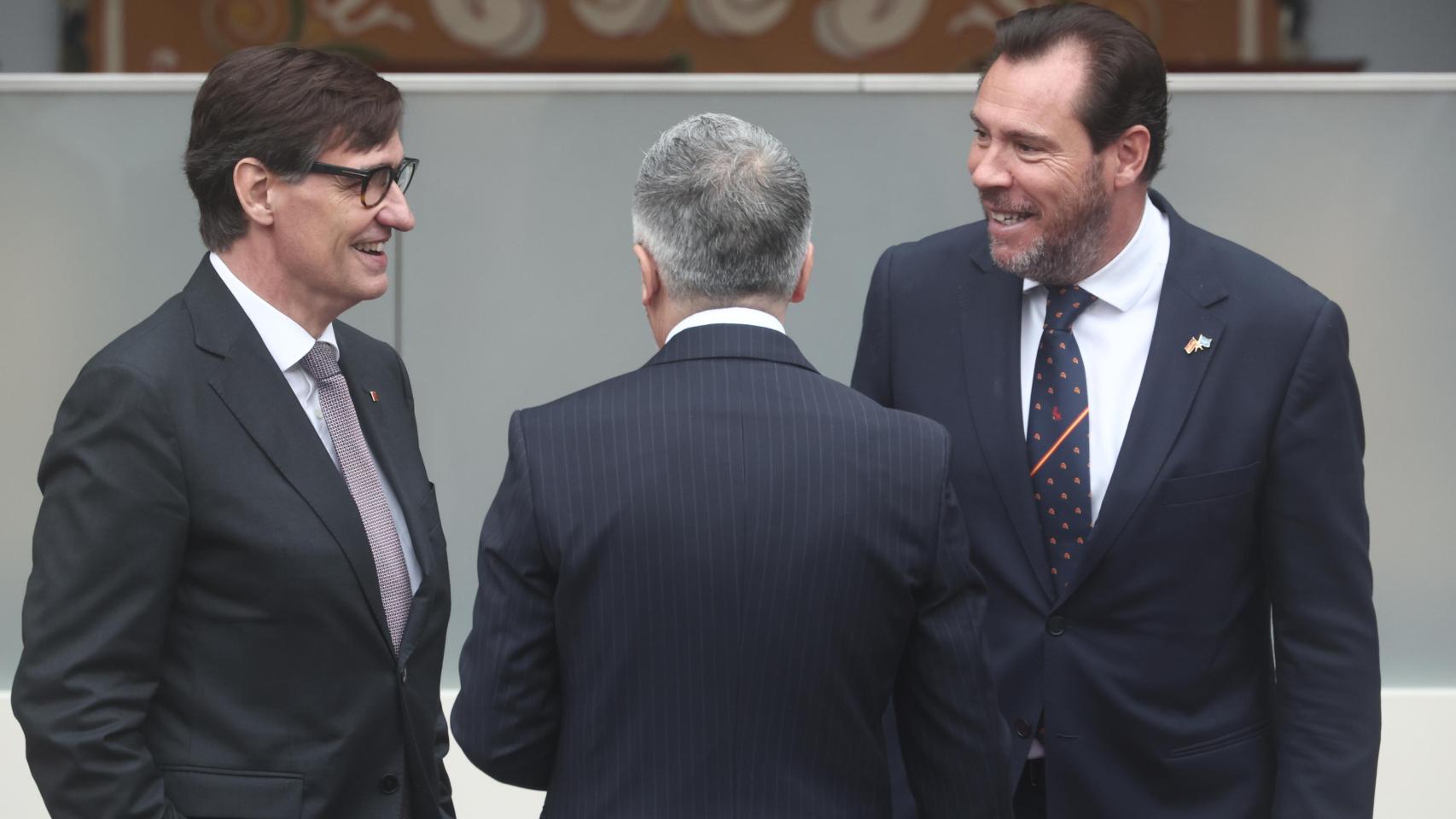 Illa, junto a Grande-Marlaska y Puente, en la Fiesta Nacional