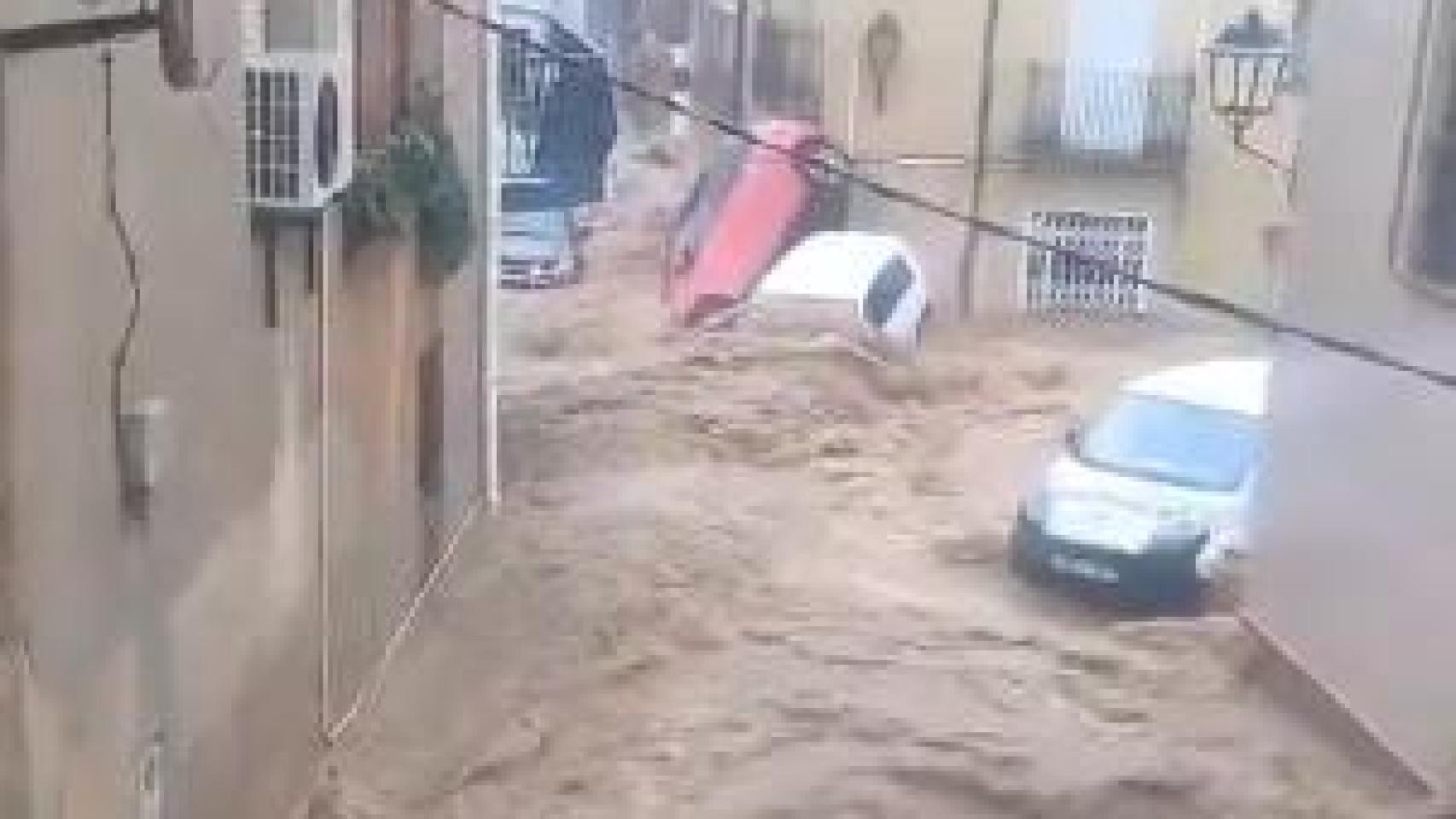Una zona inundada en Tarragona por el paso de la DANA 'Alice'