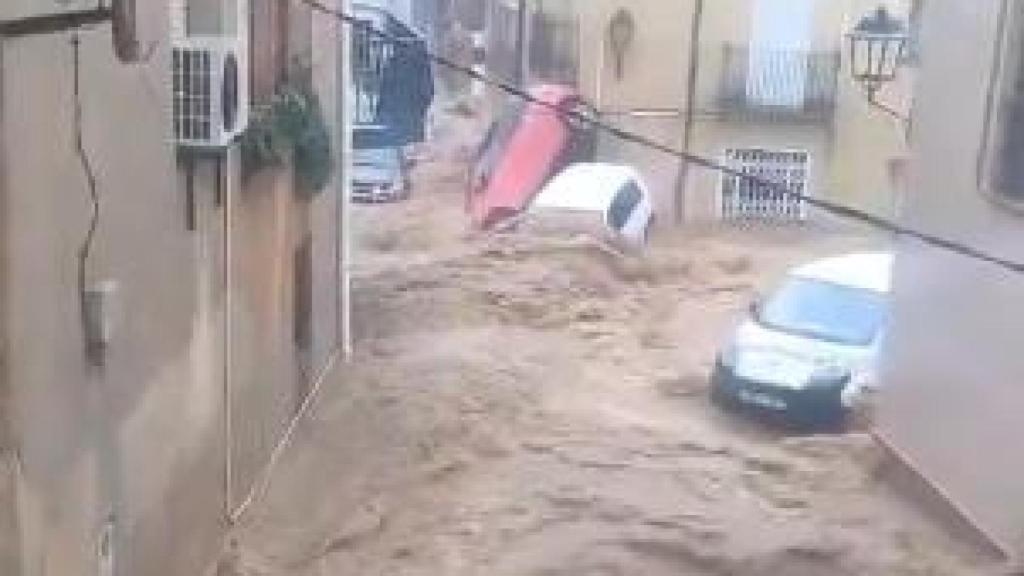 Una zona inundada en Tarragona por el paso de la DANA 'Alice'
