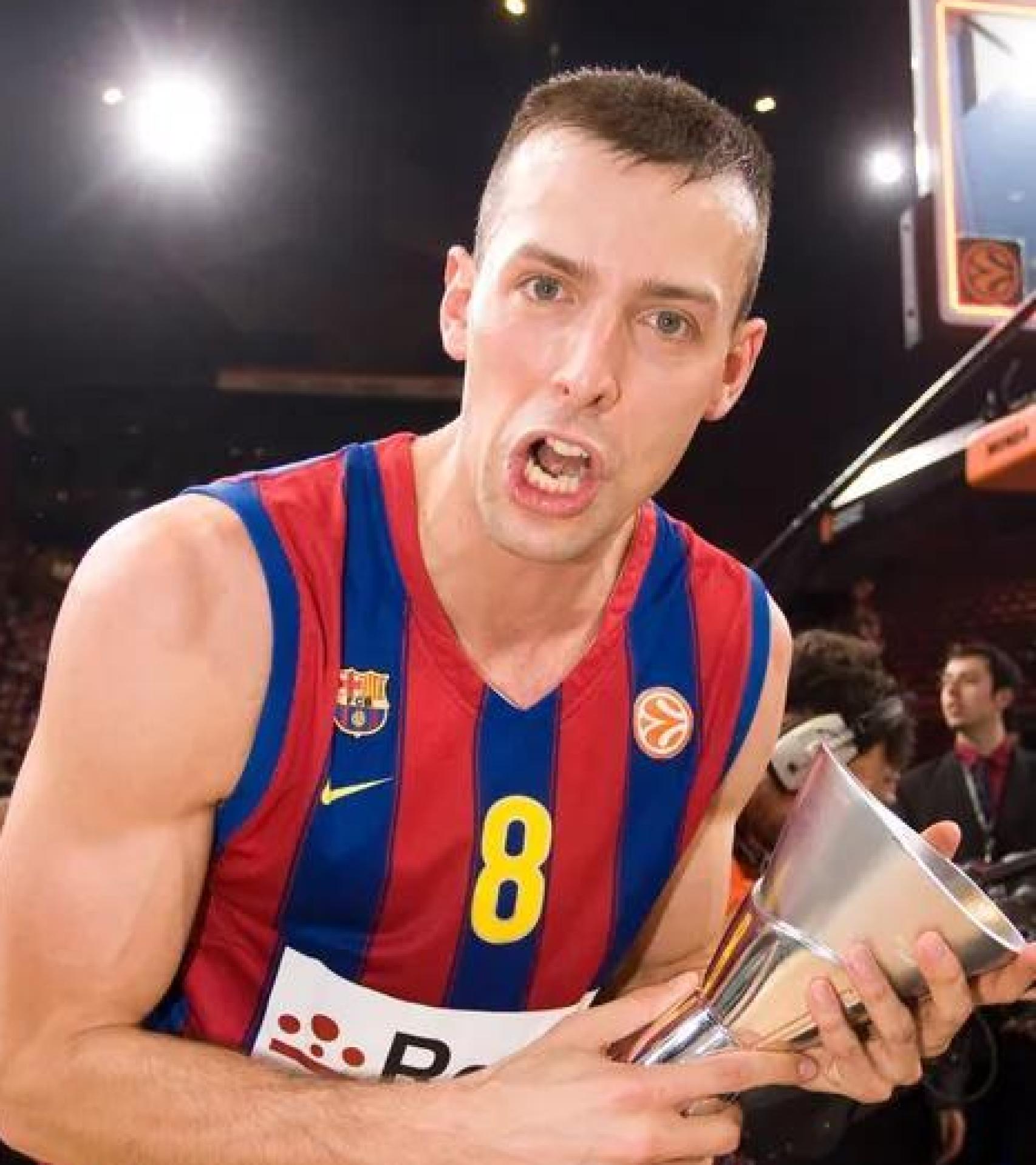 Jordi Trias en su etapa como jugador del Barça de basket